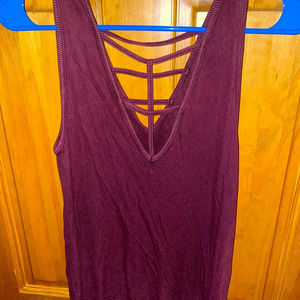 AE soft ribbed flowy tank S